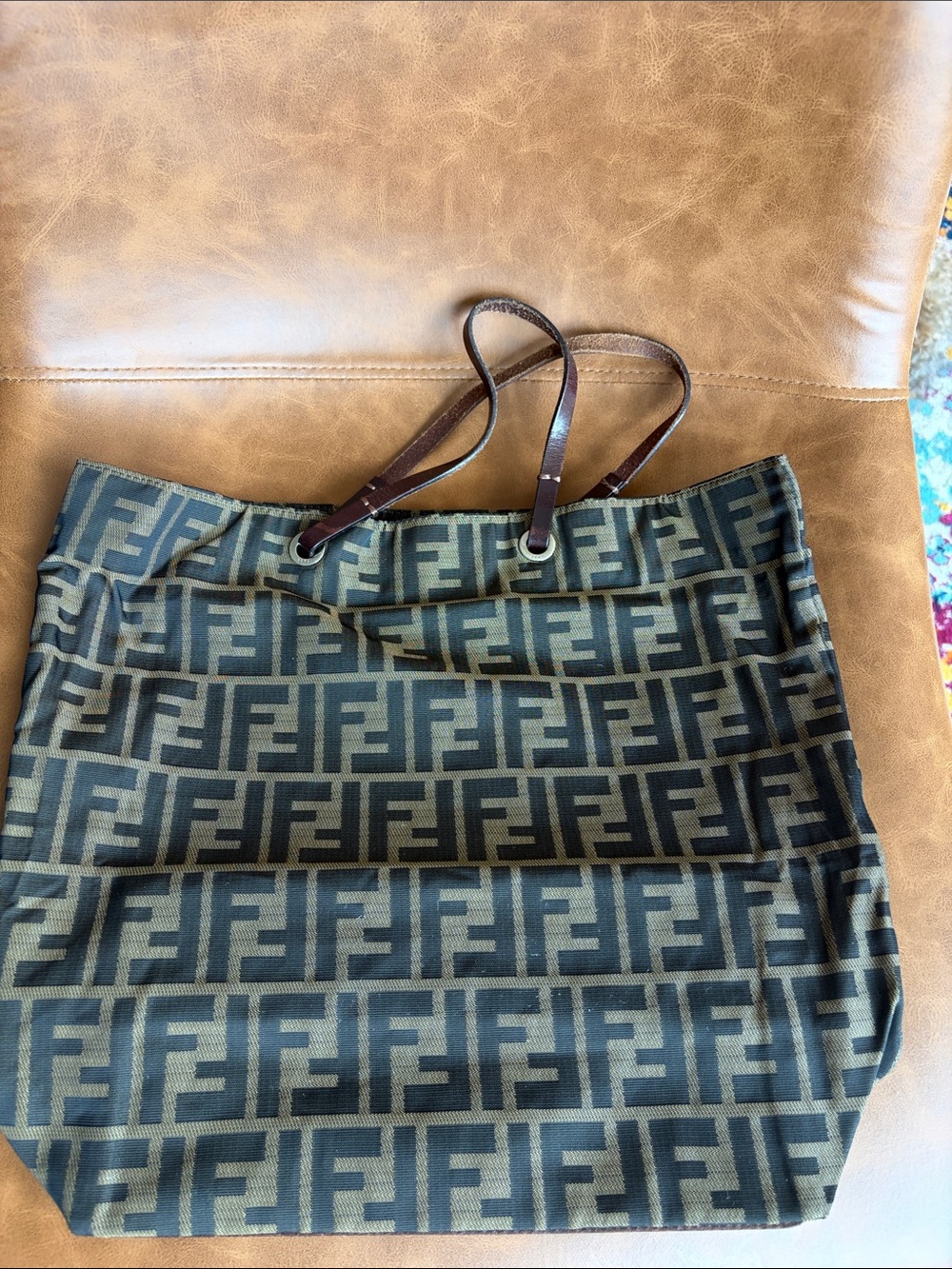 Fendi Zucca FF Logo Vintage Tote